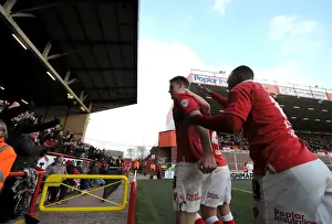 Thrilling Goal: Matt Smith's E electric Celebration at Ashton Gate after Scoring for Bristol City vs. Fleetwood Town
