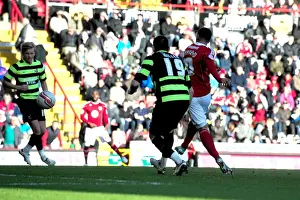 Bristol City V Scunthorpe United Prints: Thrilling Goal: Nicky Maynard Scores for Bristol City against Scunthorpe United