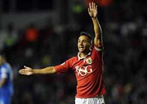 Images Dated 19th August 2014: Thrilling Goal by Sam Baldock: A Stunner for Bristol City against Leyton Orient, 2014
