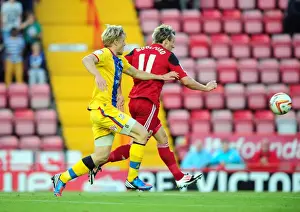 Bristol City V Crystal Palace Prints: Thrilling Half-Pitch Goal: Martyn Woolford's Stunner for Bristol City vs Crystal Palace