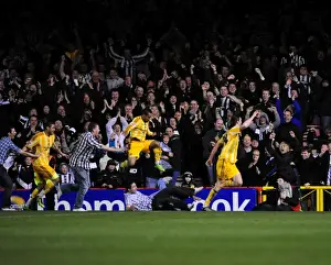Framed Print : Thrilling Moment: Andrew Carroll's Euphoric Goal Celebration for Newcastle United at Ashton Gate Stadium, Championship Match vs. Bristol City - 2010 Framed Print : Thrilling Moment: Andrew Carroll's Euphoric Goal Celebration for Newcastle United at Ashton Gate Stadium, Championship Match vs. Bristol City - 2010