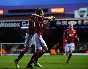 Bristol City V West Ham Prints: Thrilling Moment: Cole Skuse Scores the Stunner for Bristol City Against West Ham