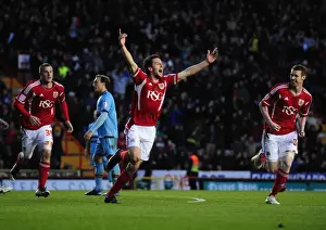 Bristol City V West Ham Prints: Thrilling Moment: Cole Skuse's Stunner for Bristol City Against West Ham