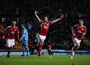 Bristol City V West Ham Prints: Thrilling Moment: Cole Skuse's Stunning Goal for Bristol City vs