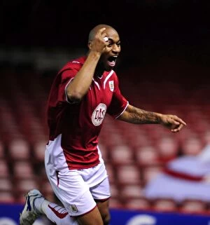 Bristol City v Barnsley Collection: Thrilling Moment: Danny Haynes Scores the Opener for Bristol City against Barnsley in Championship