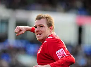 Peterborough V Bristol City Prints: Thrilling Moment: David Clarkson's Goal Celebration for Bristol City in Peterborough vs