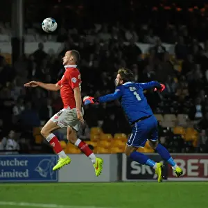 Port Vale V Bristol City Prints: Thrilling Moment: Wilbraham's Lob Goal for Bristol City vs