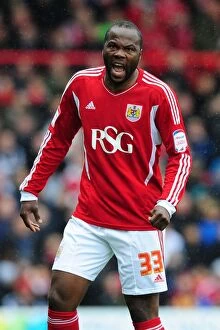 Images Dated 9th April 2012: Thrilling Moments: Andre Amougou in Action for Bristol City vs Coventry City (April 9, 2012)