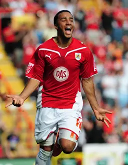 Bristol City V Derby County Prints: Thrilling Nicky Maynard Goal Celebration: Championship Winning Moment for Bristol City vs