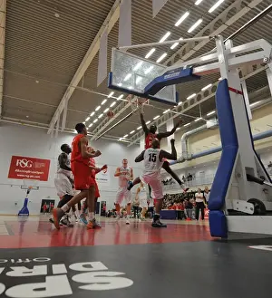 Bristol Flyers V Manchester Giants Prints: Thrilling Showdown: Flyers vs Giants in British Basketball League