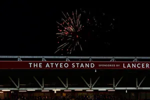 Bristol City V Brighton And Hove Albion Prints: Thrilling Sky Bet Championship Match: Fireworks Light Up Ashton Gate During Bristol City vs Brighton and Hove Albion
