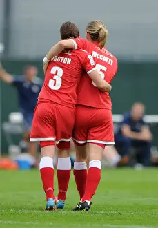Manchester City Womens Prints: Thrilling WSL Win for Bristol City FC: Corinne Yorston Scores, McCatty Celebrates