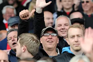 Bristol City V Walsall Prints: Thumbs Up from Ecstatic Supporters as Bristol City Celebrates Promotion to Sky Bet Championship