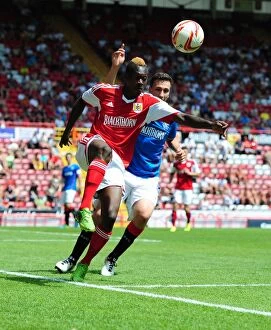 Images Dated 13th July 2013: Toby Ajala in Action: Bristol City vs Glasgow Rangers (2013), Ashton Gate Stadium
