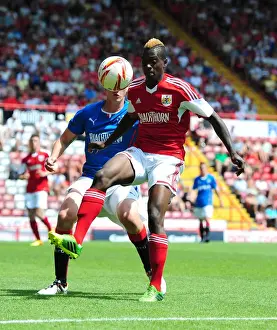 Framed Print : Toby Ajala in Action: Bristol City vs Glasgow Rangers (2013), Ashton Gate Stadium