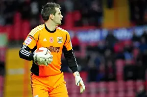 Framed Print : Tom Heaton in Action: Bristol City vs Peterborough United, Championship Football Match (December 2012)