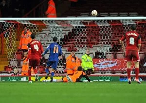 Images Dated 17th November 2012: Tom Heaton's Spectacular Save: Thomas Ince's Shot Denied at Ashton Gate