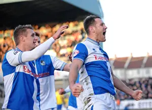 Tom Parkes Scores the Thrilling Winner for Bristol Rovers Against AFC Wimbledon, Sky Bet League Two, 2013