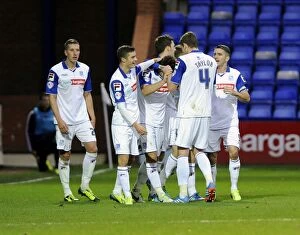 Images Dated 16th November 2013: Tranmere Stuns Bristol City: Liam Ridehalgh's Epic Goal Secures Upset Win