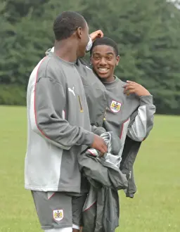 Framed Print : Tristan Plummer in Focus: Training with Bristol City FC (07-08)