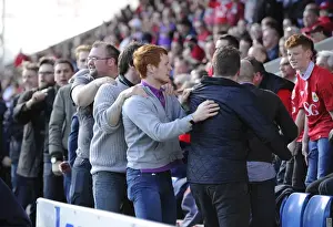 Chesterfield Prints: Triumphant Bristol City Fans Celebrate Promotion at Chesterfield's Proact Stadium