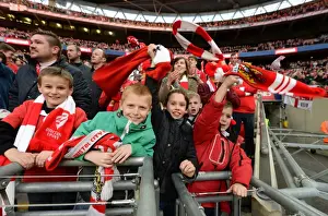 Triumphant Bristol City Fans Celebrate at Wembley after Winning Johnstone's Paint Trophy (Bristol City v Walsall)