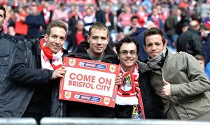 Triumphant Moment: Johnstone's Paint Trophy Victory - Ecstatic Bristol City Fans Celebrate at Wembley Stadium (2015)
