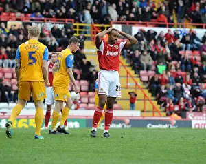 Bristol City V Preston North End Prints: Tyrone Barnett's Regret: A Missed Opportunity for Bristol City against Preston North End (05-04-2014)