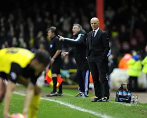 Bristol City V Watford FA Cup Prints: Unconventional Manager: Giuseppe Sannino of Watford in Football Boots and Suit at 2014 FA Cup Match