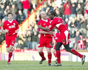 05-06 Action Prints: Unforgettable Triumph: Bristol City Football Club's Group Celebration (2005-06)