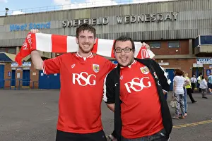Season Opener Prints: United Bristol City Fans Gather Outside Hillsborough Stadium Before Sky Bet Championship Match