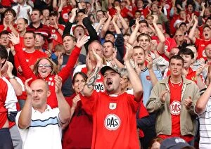 Images Dated 31st October 2007: United Passion: Bristol City FC Fans Epic Show of Support
