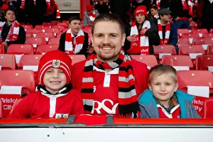 Bristol City V West Ham United - Fans Prints: United in Support: A Sea of Bristol City Fans Before FA Cup Clash Against West Ham United