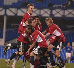 United in Triumph: Everton and Bristol City U18s Euphoric Victory Celebration