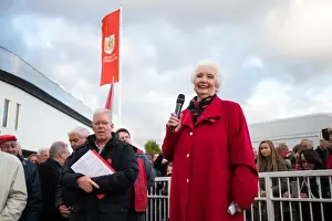 Bristol City V Brighton And Hove Albion Prints: Unveiling of John Atyeo's Legendary Statue at Ashton Gate