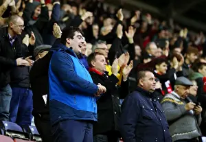 Wigan Athletic V Bristol City Prints: Unwavering Passion of Bristol City Fans at Wigan Athletic vs