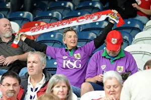 Rochdale V Bristol City Prints: Unwavering Support: Bristol City Fans at Rochdale AFC during Sky Bet League One Match (2014)