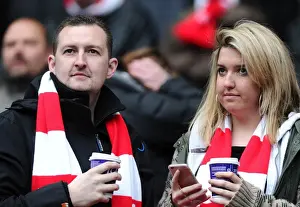 Unwavering Support: A Sea of Bristol City Fans at MK Dons vs. Bristol City, Sky Bet League One (07.02.2015)