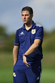Urgently Urged On: Carlos Anton, Bristol City U18 Manager, Checks Watch During Intense Football Match