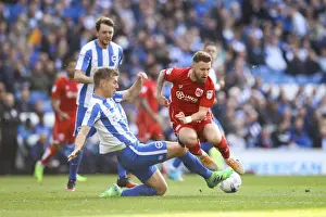 Uwe Hunemeier Slides Tackle Against Matt Taylor - Brighton & Hove Albion vs. Bristol City (Sky Bet Championship, 2017)