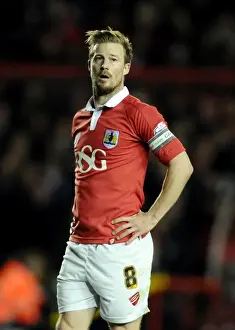 Framed Print : Wade Elliott in Action: Bristol City vs Bradford City, October 2014