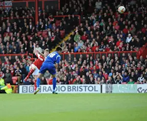 Bristol City V Crewe Prints: Wade Elliott's Determined Shot: Bristol City vs Crewe, Sky Bet League One, 2014