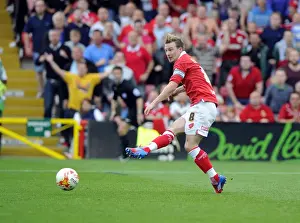 Bristol City V MK Dons Prints: Wade Elliott's Game-Winning Goal: Bristol City's Triumph Over MK Dons at Ashton Gate (September 2014)
