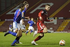 Images Dated 4th December 2012: Wes Burns Thrilling FA Youth Cup Goal: Bristol City U18s vs Ipswich Town