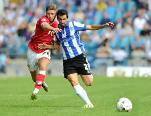 Season Opener Prints: Wes Burns vs. Alex Lopez: Battle for Ball Possession in Sheffield Wednesday vs