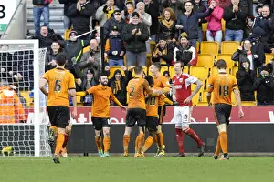 Wolves V Bristol City Prints: Wolverhampton Wanderers Euphoric Moment: Nouha Dicko's Thrilling Goal Celebration vs