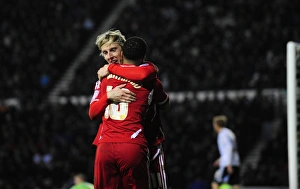 Derby County V Bristol City Prints: Woolford and Maynard's Euphoric Goal Celebration: Derby County vs