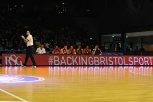 Images Dated 31st October 2014: Worcester Wolves vs. Bristol Flyers in BBL Cup Action at Worcester Arena