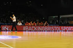 Worcester Wolves V Bristol Flyers BBL Cup Prints: Worcester Wolves vs. Bristol Flyers in BBL Cup Action at Worcester Arena