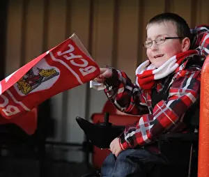 Young Bristol City Fan's Excitement at Ashton Gate: Bristol City vs Swindon Town, Sky Bet League One
